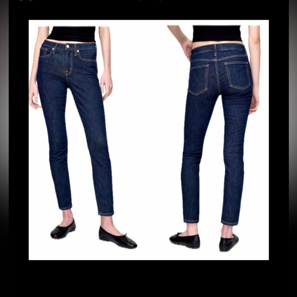 Gap 1969 True Skinny Jeans Dark Wash Mid Rise Size 30 R